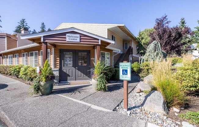 Cascadia Pointe Apartments in Everett, Washington Clubhouse Exterior and Entrance