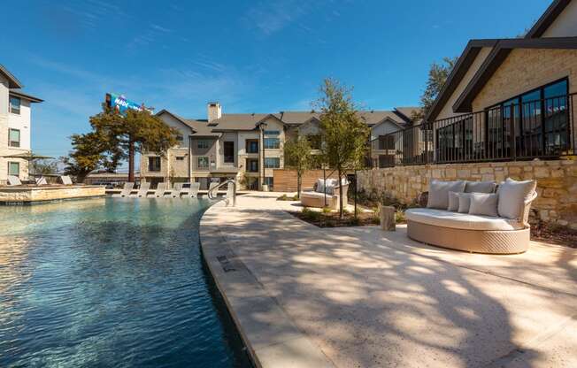 outdoor pool area at ironridge