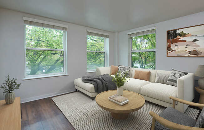 Living Room with Hard Surface Flooring