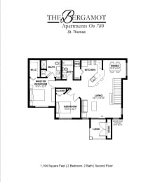 2 beds, 2 baths, 1,194 sqft, $2,202