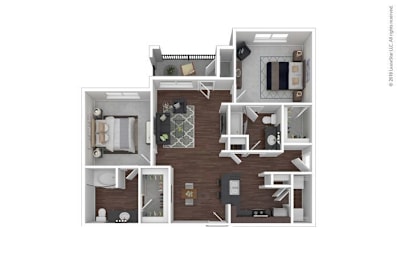 2 beds, 2 baths, 1,047 sqft, $1,770