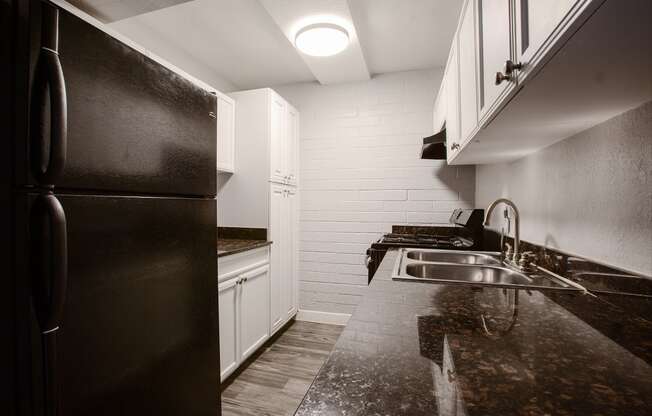Kitchen in One Bedroom at Radius Apartments