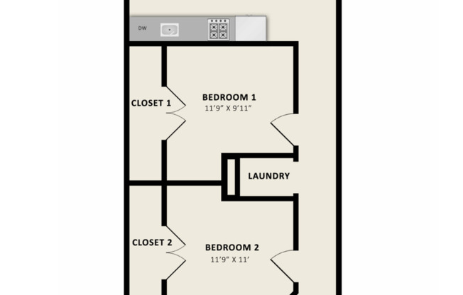 2 beds, 1 bath, 975 sqft, $1,853, Unit 339