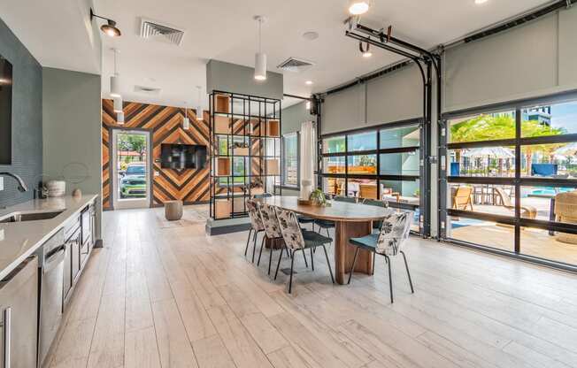 Recreation Room Overlooking The Pool Sundeck