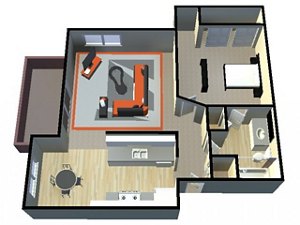 1 bed, 1 bath, 700 sqft, $1,992