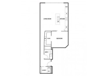 1 bed, 1 bath, 840 sqft, $1,855
