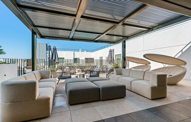 Rooftop lounge seating