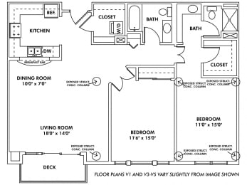 2 beds, 2 baths, 1,230 sqft, $2,405