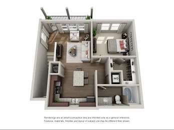 1 bed, 1 bath, 846 sqft, $1,901