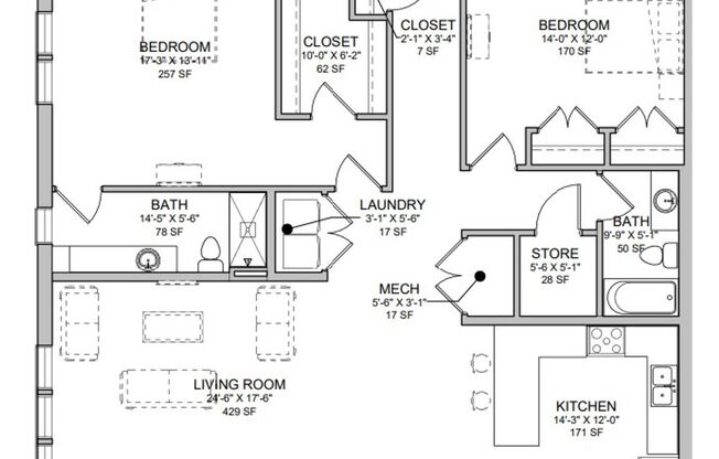 2 beds, 2 baths, 1,712 sqft, $2,295, Unit 13008 Caspian Court Unit 203 Raised Ranch B1712 HA2 On the View Corridor