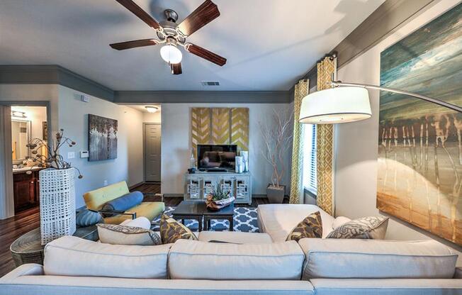 Modern Living Room at Waterstone at Cinco Ranch, Texas