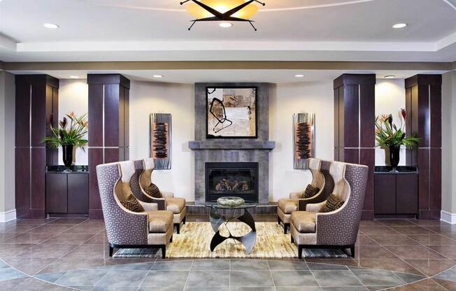 Fireplace Lounge at Hidden Creek, Gaithersburg, MD, 20877