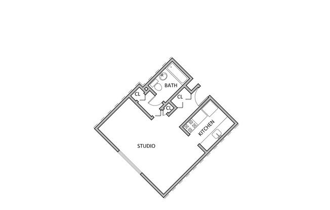 Studio, 1 bath, $2,695, Unit D22J