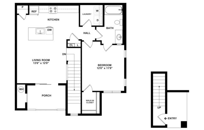 1 bed, 1 bath, 836 sqft, $1,753