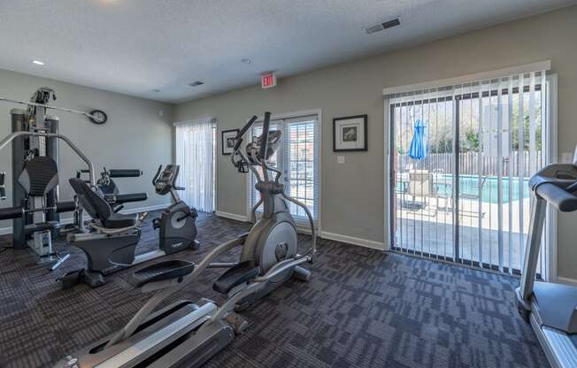 the gym at the preserve apartments