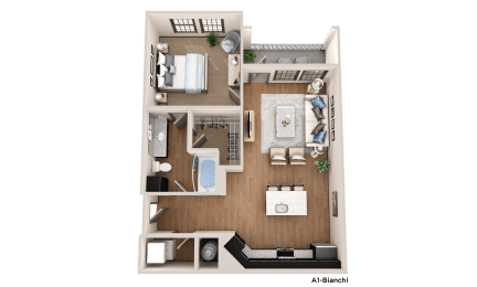 1 bed, 1 bath, 749 sqft, $1,451