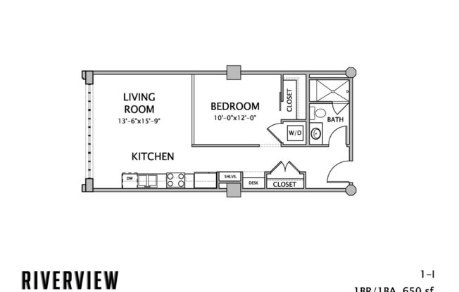 1 bed, 1 bath, 650 sqft, $1,775