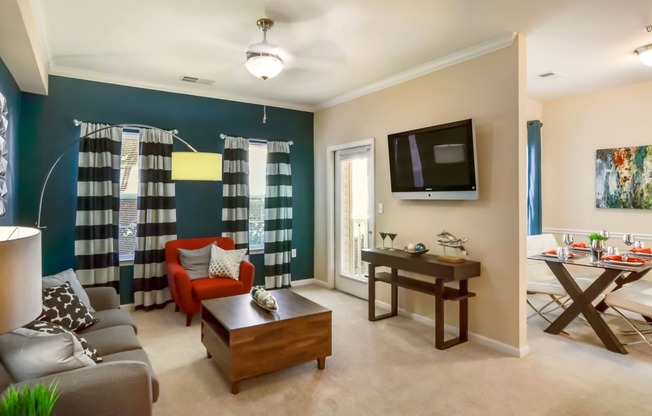 Furnished Living Room at Courthouse Square Apartments in Stafford, VA
