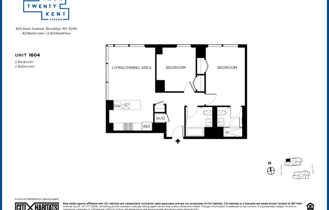 2 beds, 2 baths, $7,556, Unit 1604
