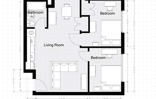 2 beds, 1 bath, $5,650, Unit 2A