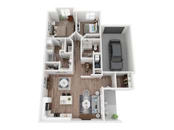 2 beds, 2 baths, 1,264 sqft, $2,450