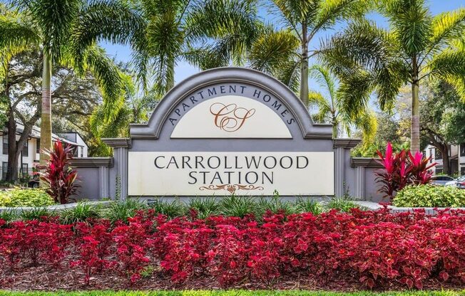 Entry way at Carrollwood Station Apartments in Tampa, FL