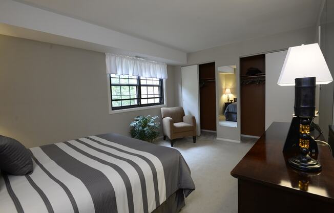 Master bedroom with lots of closet space at Liberty Gardens Apartments, Baltimore, 21244