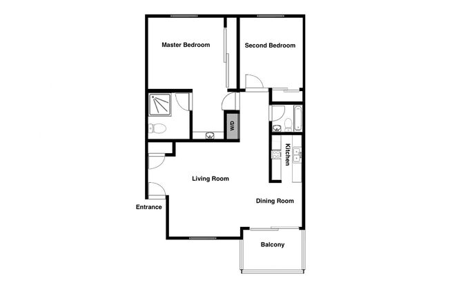 2 beds, 2 baths, 1,000 sqft, $3,292, Unit 111