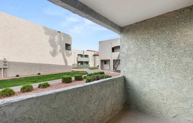 Studio Patio at Villa Toscana Apartments in Phoenix Arizona