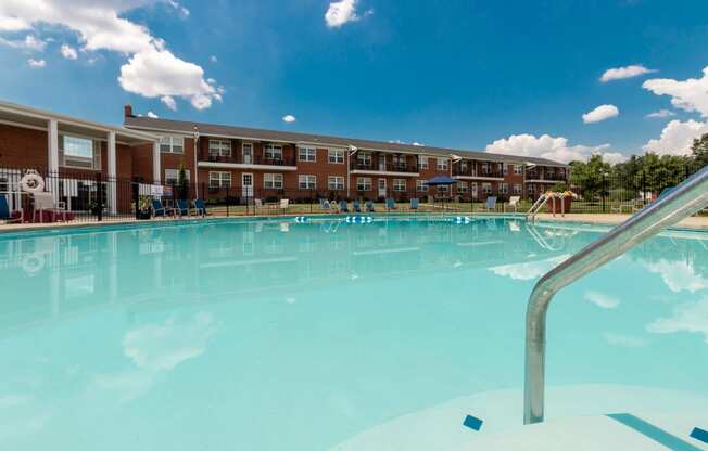 This is a photo of the swimming pool at Lake of the Woods Apartments in Cincinnati, OH.