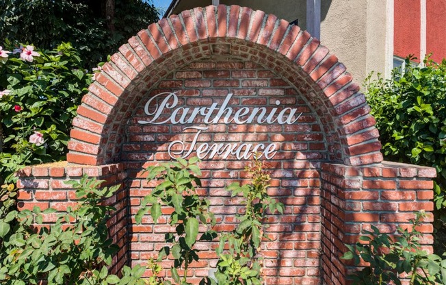 Apartment for rent in Canoga Park Parthenia Terrace front sign