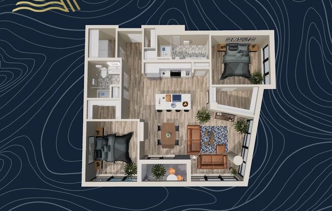 2 beds, 2 baths, 1,229 sqft, $3,500, Unit #428