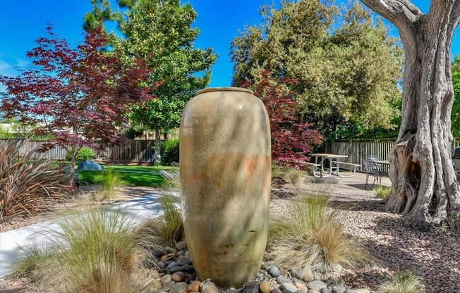 The Luxe garden area at The Luxe, Santa Clara