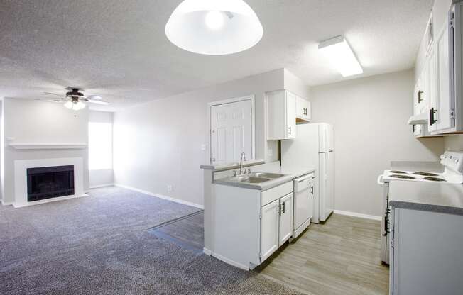 Living Room and Kitchen at Park Place Apartments in Las Cruces New Mexico