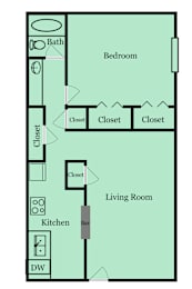 1 bed, 1 bath, 682 sqft, $1,099