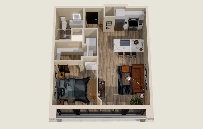 1 bed, 1 bath, 645 sqft, $2,200, Unit 213