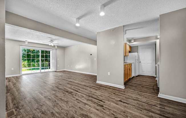 Spacious Living Area With Wood-Style Flooring