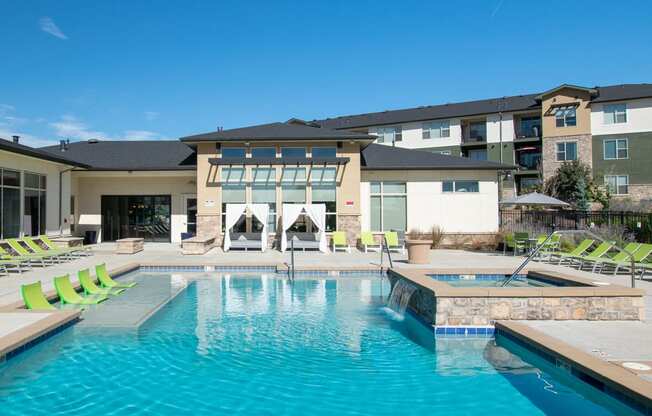 Swimming pool at Arterra Place Apartments in Aurora, CO