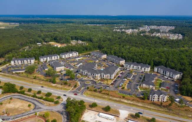 Aerial View Of Apartment at Abberly Crossing Apartment Homes by HHHunt, Ladson, South Carolina