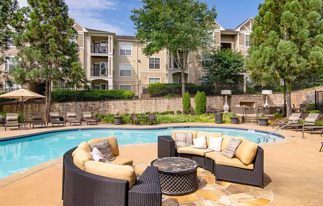 pool lounge area