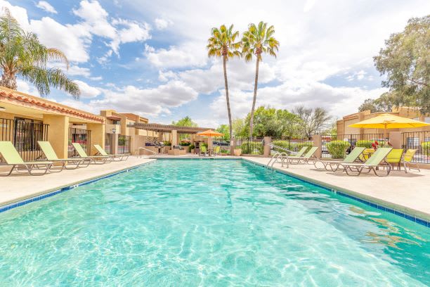 Glimmering Pool at River Point Apartments, Tucson, Arizona