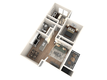 2 beds, 1 bath, 750 sqft, $2,561