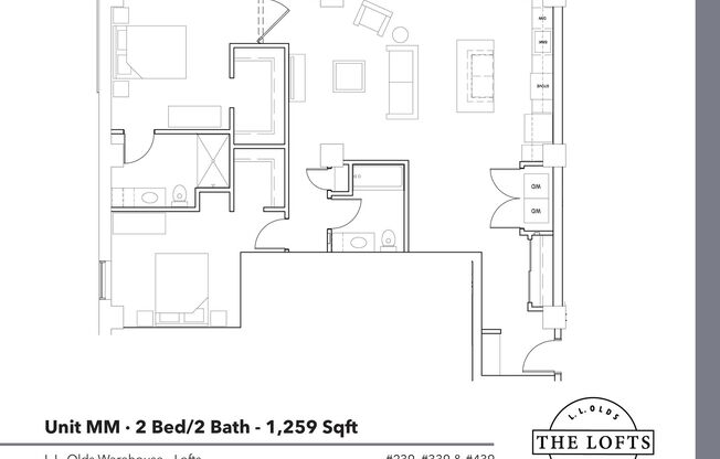 2 beds, 2 baths, 1,259 sqft, $3,550, Unit 239