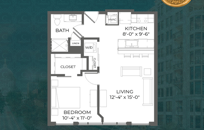 1 bed, 1 bath, 645 sqft, $2,200, Unit 213
