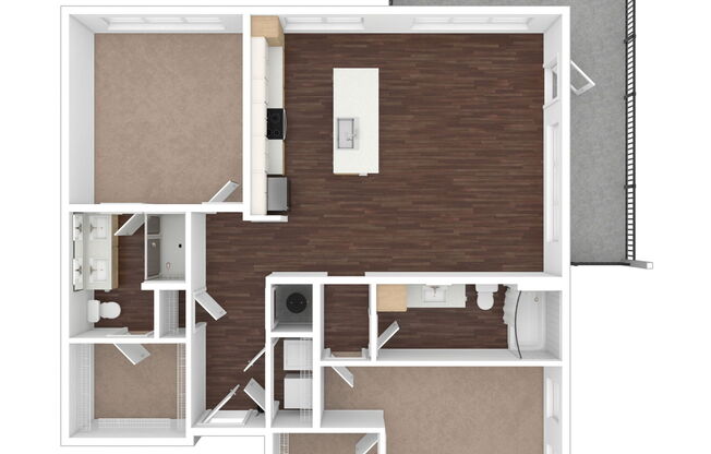 2 beds, 2 baths, 1,179 sqft, $1,979