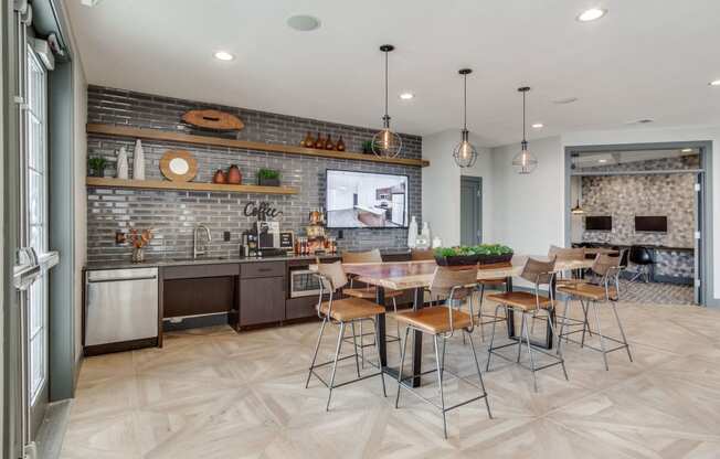 Kitchen & Coffee Area in Clubhouse at 24 at Bloomfield, Bloomfield Hills