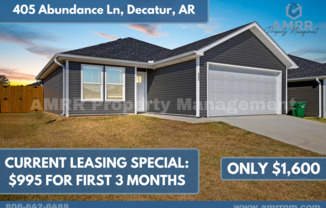 NEW CONSTRUCTION 3 BEDROOM HOME!