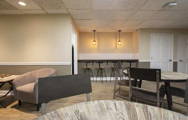 This is a photo of the resident social room at Park Lane Apartments in Cincinnati, OH.