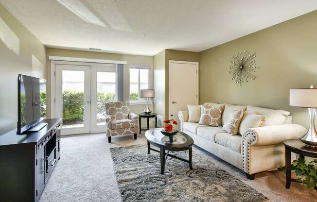 apartment living room with a window