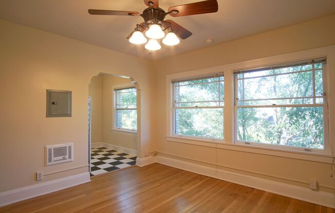 Top Floor Studio with Hardwood Floors and Big, Bright Windows!